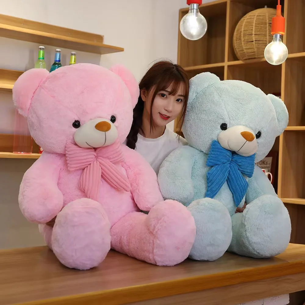 Fancy two color blue and pink classical types graduation teddy bear gift custom plush toys stuffed animal giant tedy bear