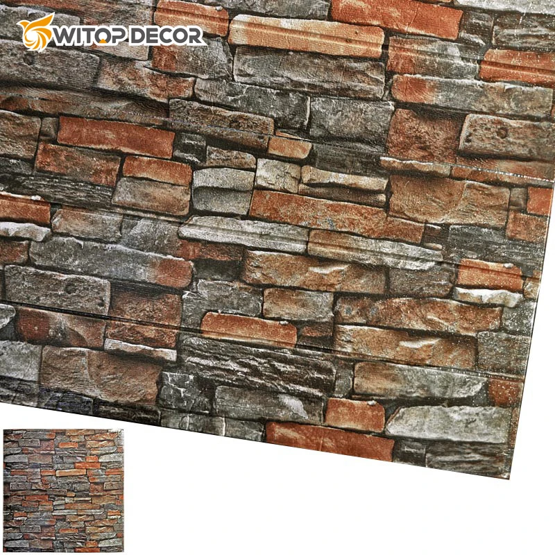 Factory Price Waterproof Wall Stickers Pe 3d Decorative Wall Foam Tile