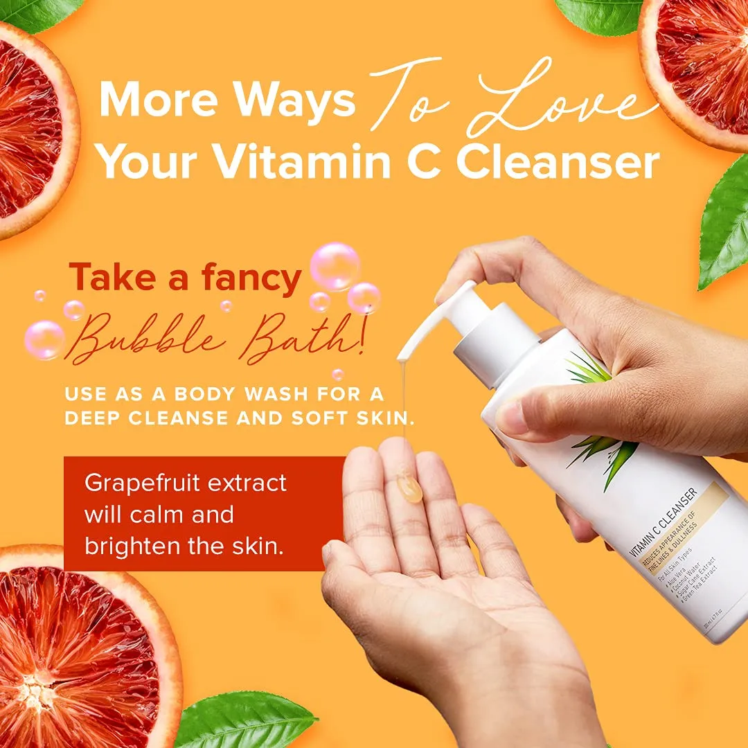 Best selling vitamin c whitening deep cleansing facial massage cleanser
