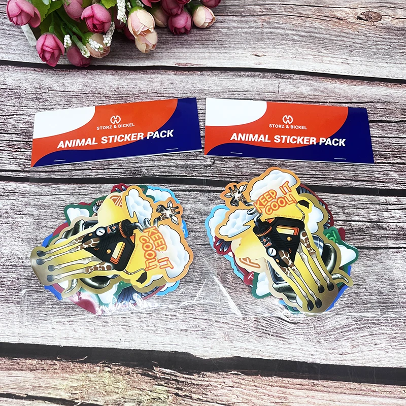 UV Resistant Company Brand Logo Custom Sticker Pack With Custom Packages Vinyl Sticker Packs With Header Cards