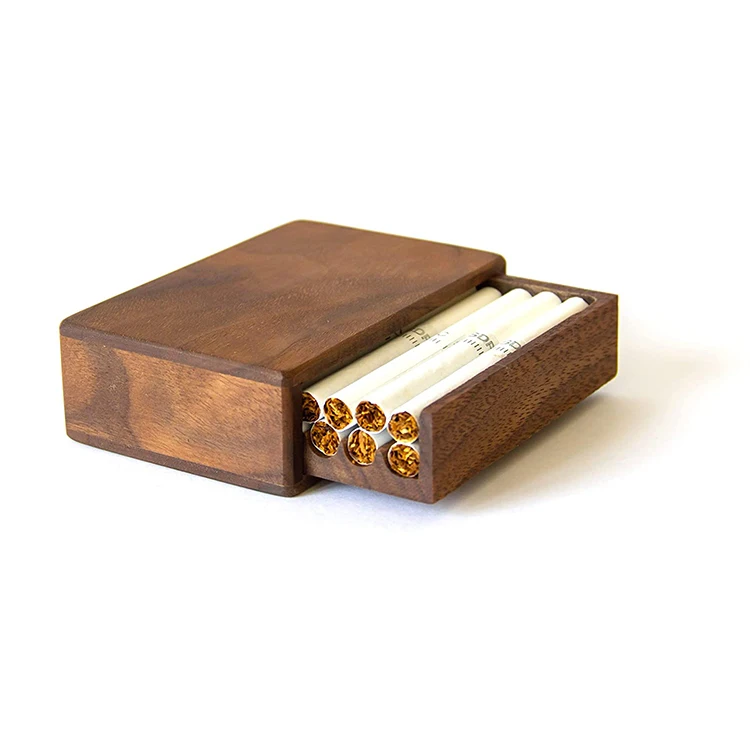 Manufacturing Custom Cigarette Wooden Natural Solid Wood Cigar Box For Wholesales