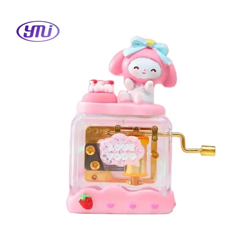 Мбит 4 OEM оптовая продажа Kawaii моя мелодия Kuromi Cinnamoroll мультфильм аниме ручная музыкальная шкатулка для подарка