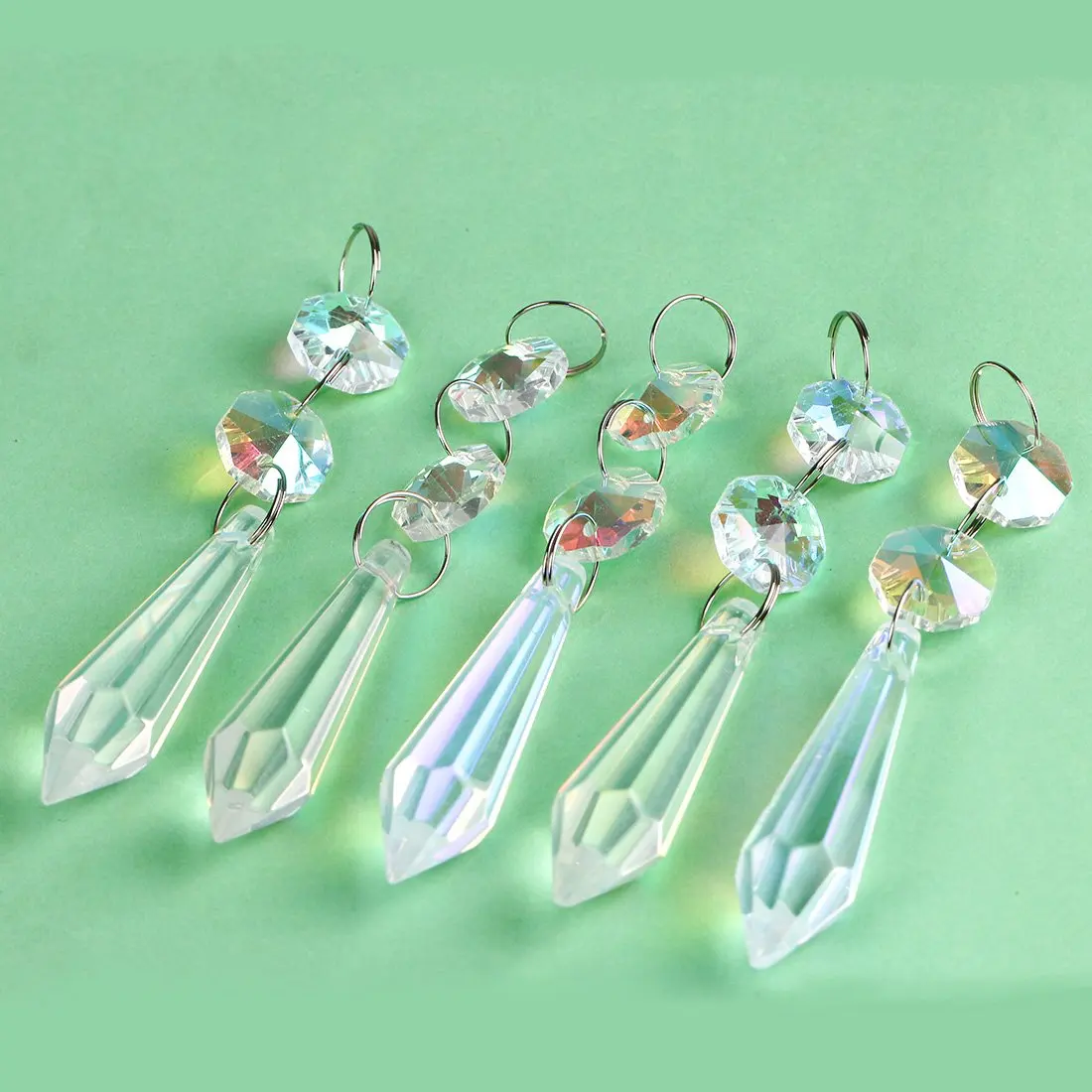 Clear Chandelier Icicle Crystal Prisms Crystals Chandeliers for Windows Wedding Lamp Decoration