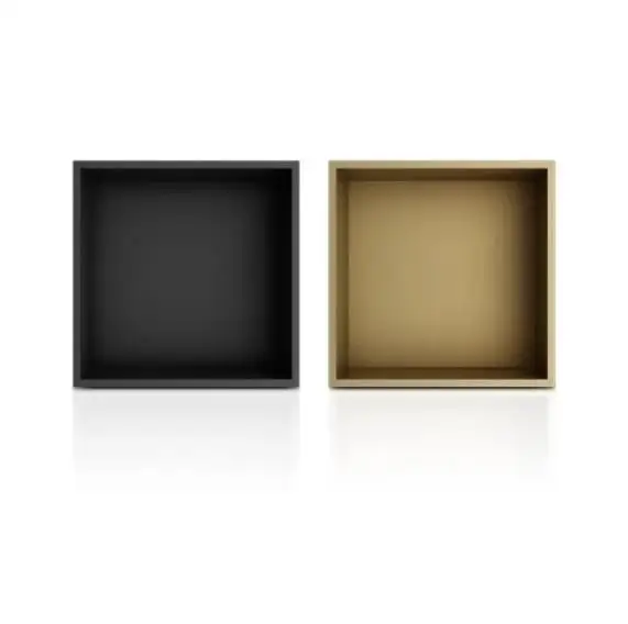 Modern Custom 201 or 304 Stainless Steel Shower Niche Brushed Gold or Black Fabricated by Sheet Metal