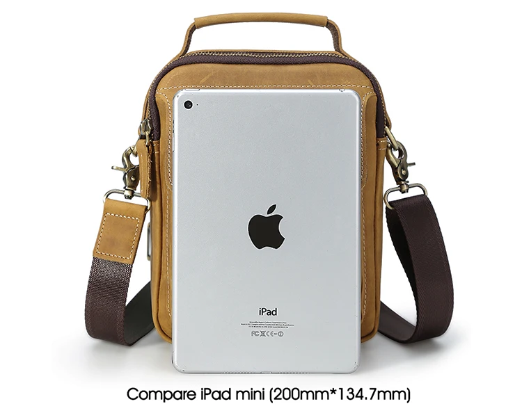 Tiding Retro Leather Men Customized Fashion New Shoulder Messenger Crossbody Bag