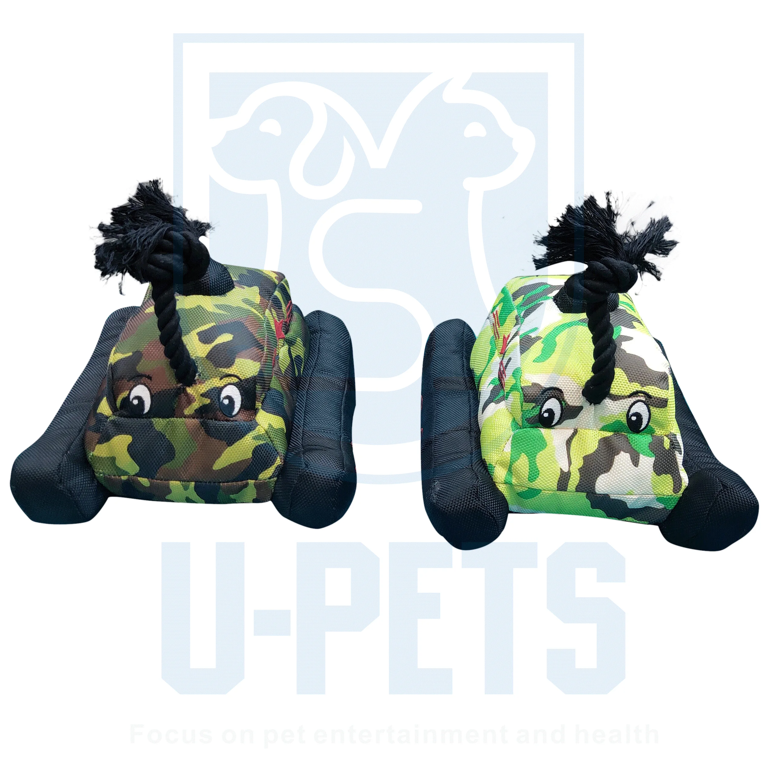 U-PETS пользовательские Оксфорд танк в форме жевательные игрушки для собак с дешевой ценой