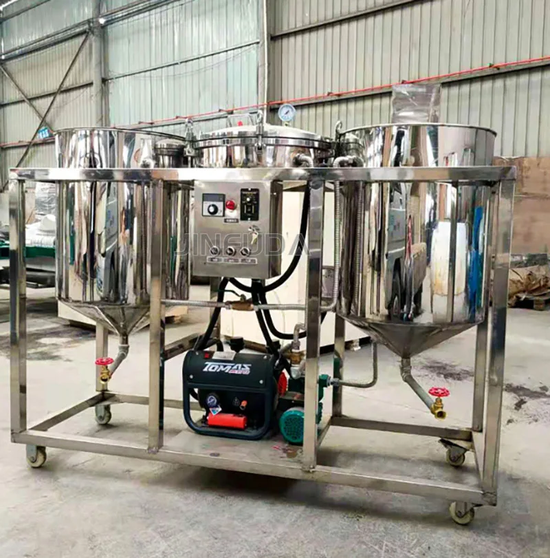 Groundnut Oil Refining Machine Veggie Oil Purifier Refinery Machine Plant Cooking Edible Oil Making Machine