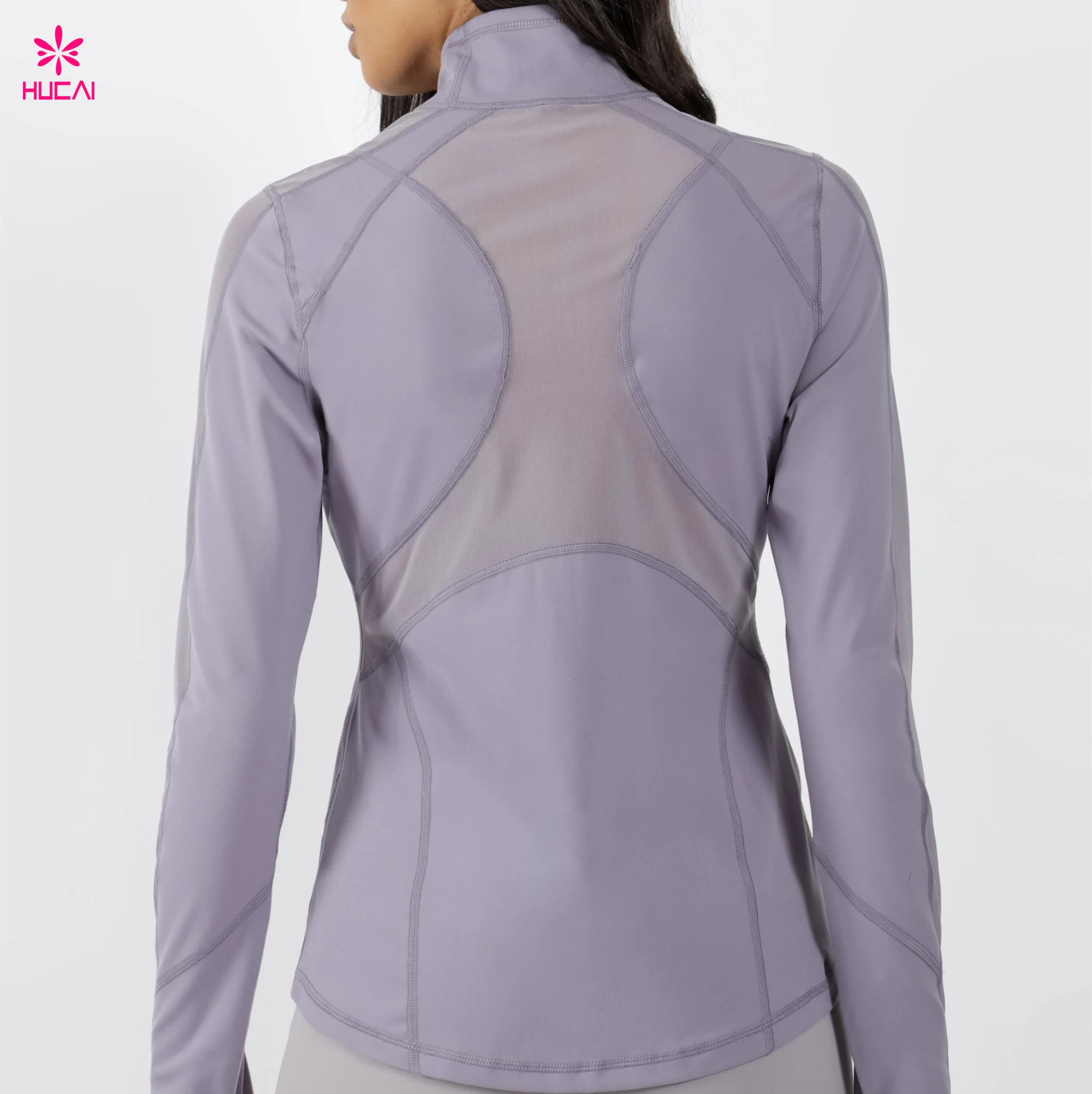 Wholesale Summer Sportswear Workout Clothes For Ladies Mesh Long Sleeve Fitness Sports Yoga Jackets Fitness Top Breathable Shirt