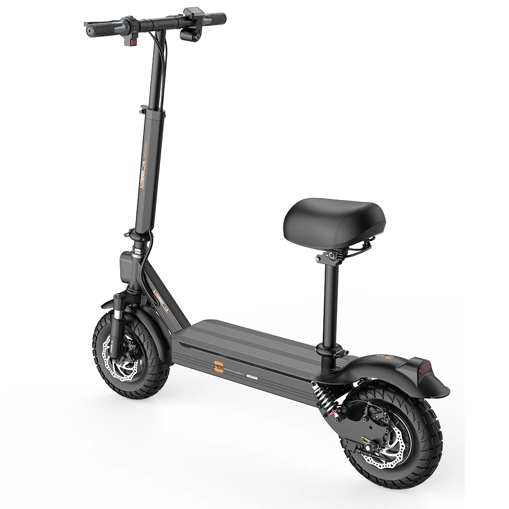 Aluminium Alloy Frame Motor 500W 10-inch Inflatable Tire Electric Scooter with Seat