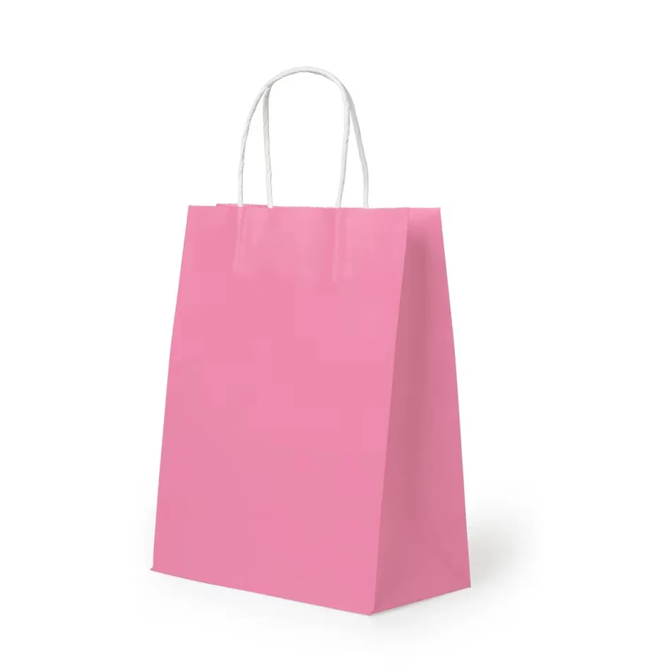 Kraft Paper Gift Bag With Handles, Paper Bag Thank You Bags for Boutique, Personalizadas Bolsas de papel kraft al por mayor