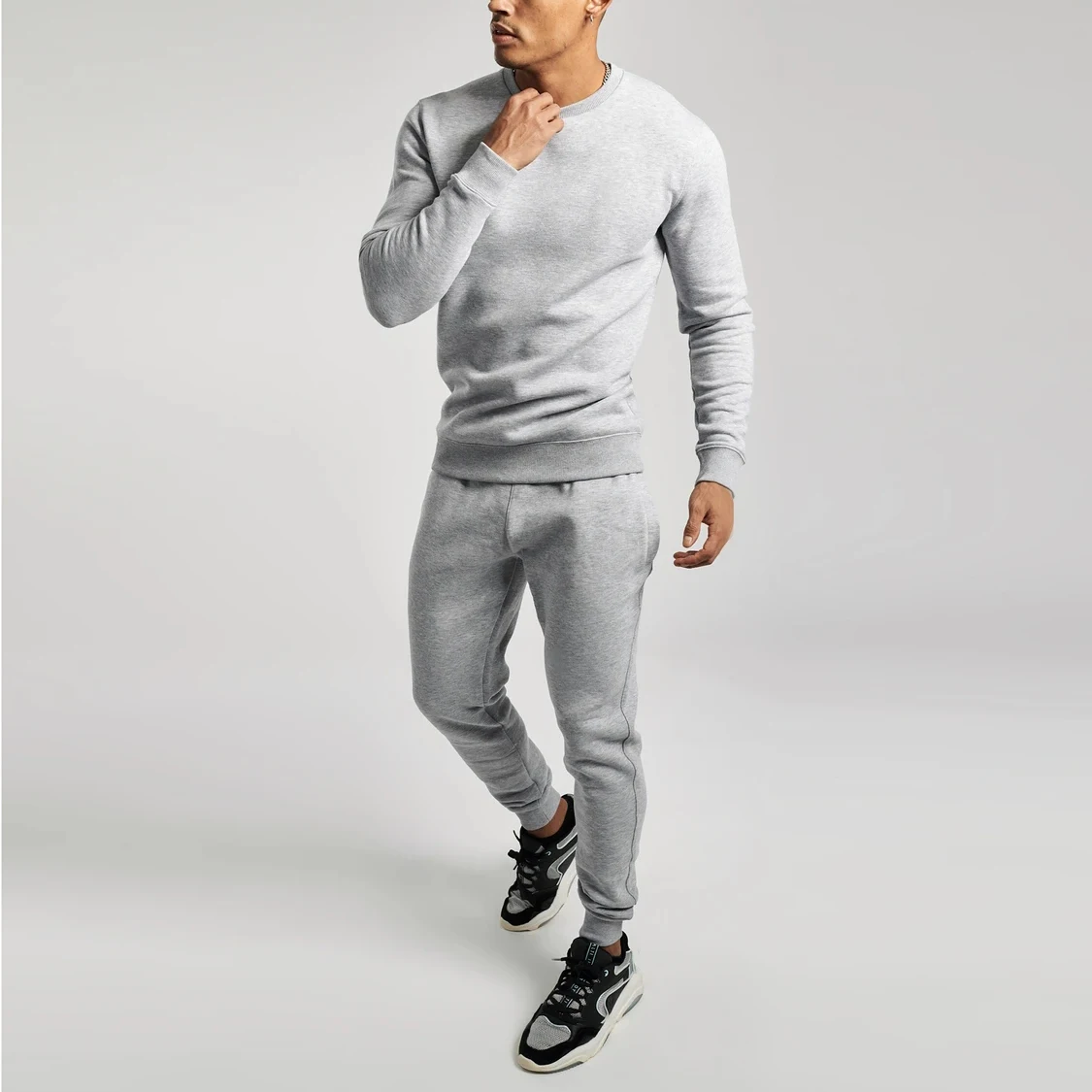 OEM лаконичный стиль повседневная мужская спортивная одежда с логотипом на заказ мужские толстовки круглым вырезом