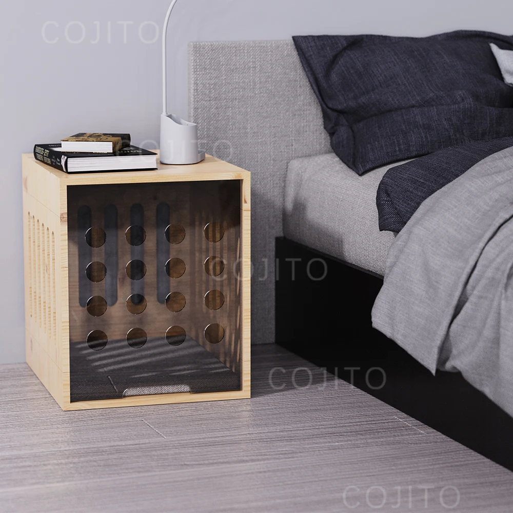 Luxury XL round Wooden Pet Bed Customized Animal Pattern Breathable and Warm for Dogs for Humans