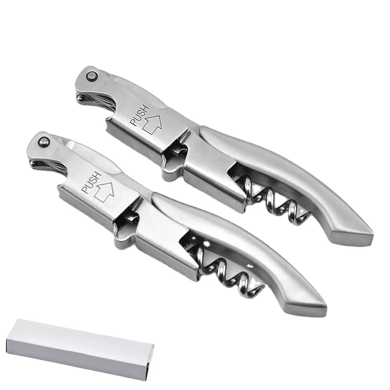 High quality Promotional Portable stainless steel wine opener Corkscrew Beer Multi-functional Cork Screw