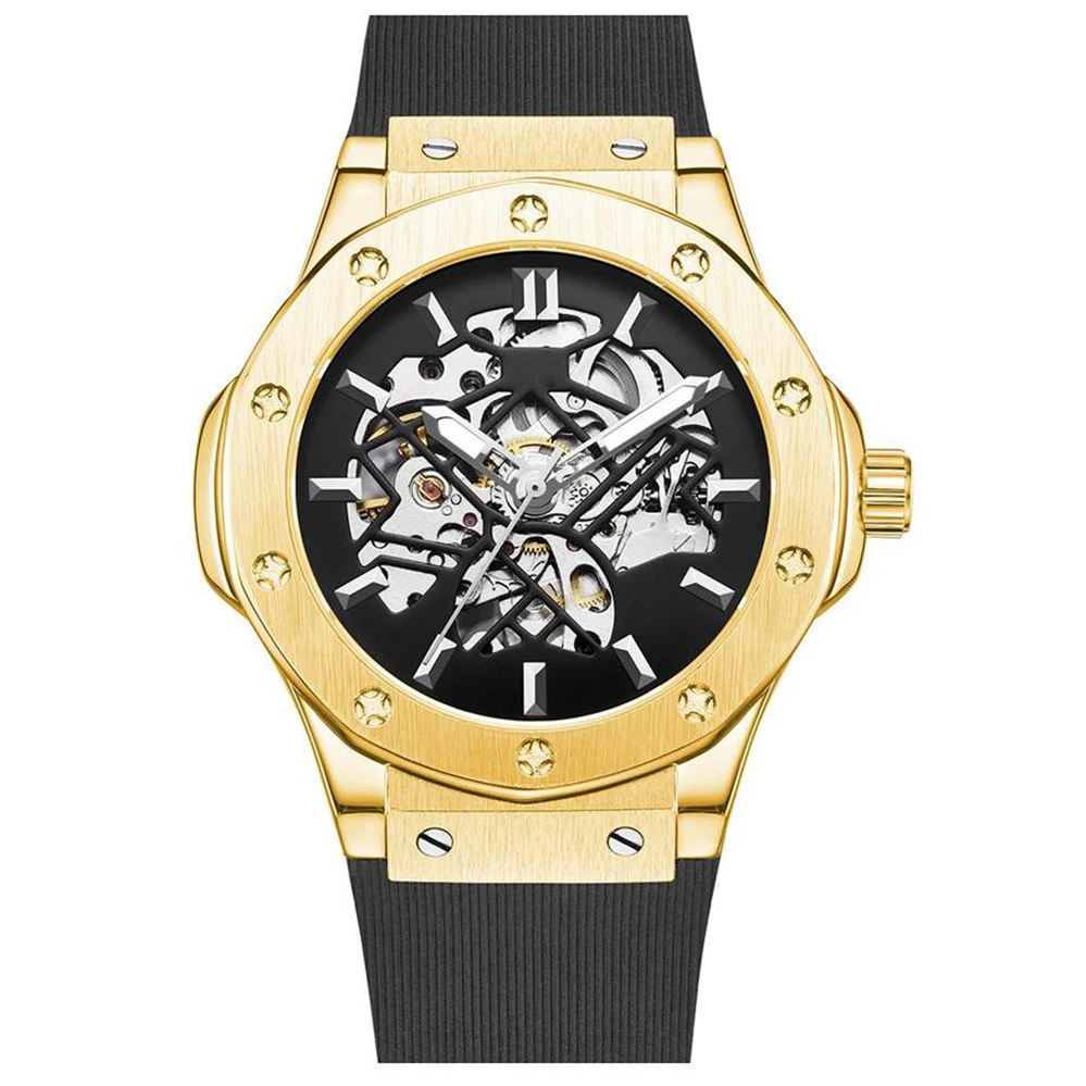 Silicone Strap Private Label Oem Custom Your Automatic Watch Skeleton Best Mechanical Watch