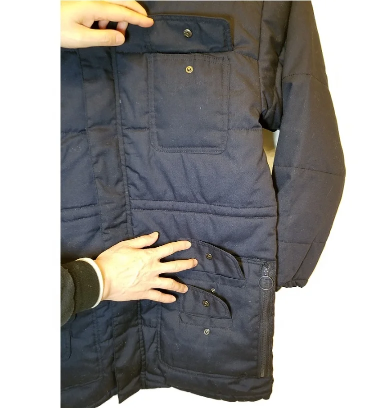 Мужское зимнее стеганое одеяло с капюшоном