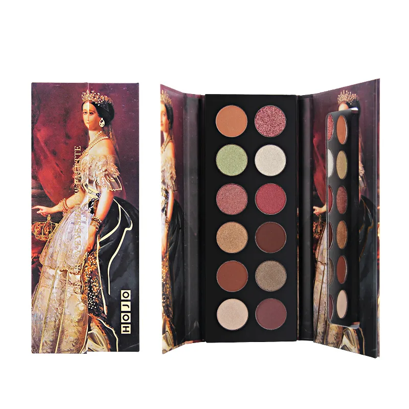 Hot Selling Oil Painting Shell Eye Shadow palette 12 Colors Makeup Eyeshadow Palette