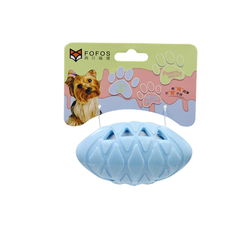 Rugby-type TPR rubber pet dog chew ball toy