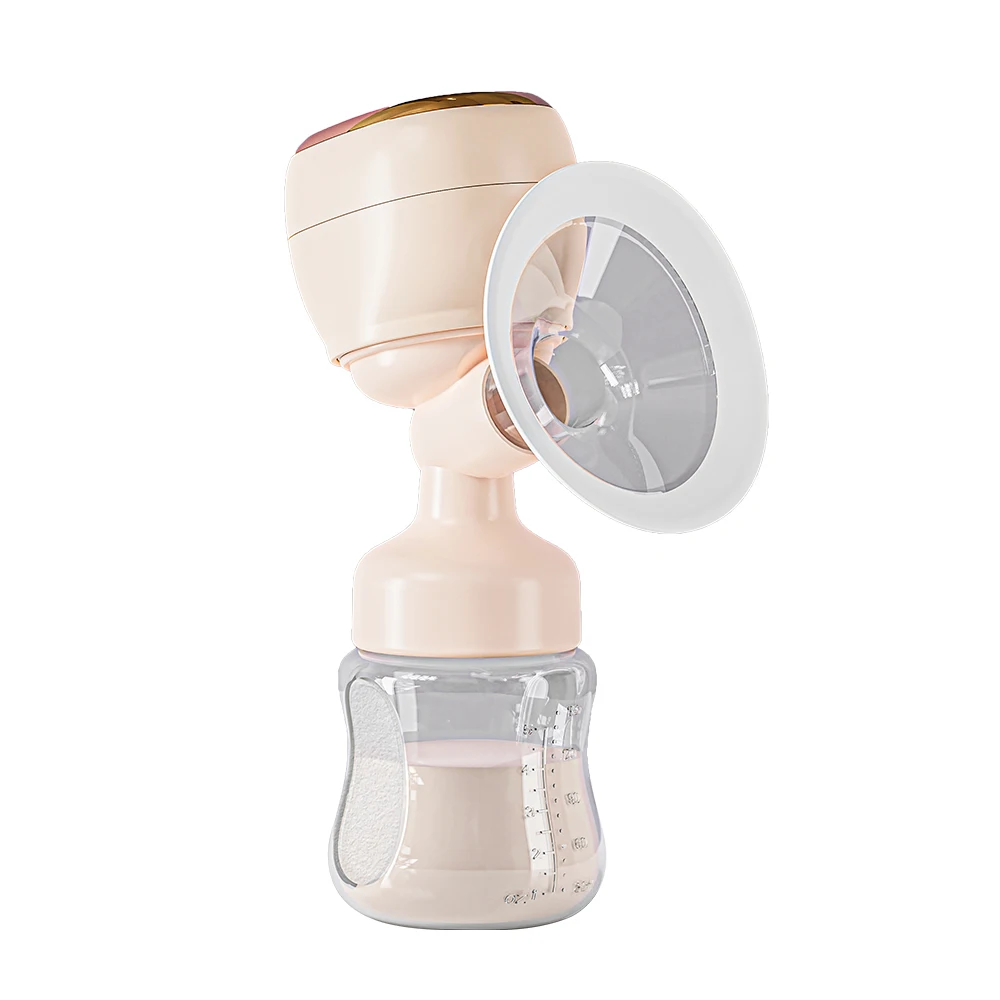 YOUHA Vibration Technology Lightweight Electric Breast Pump Portable One Piece Milk Pump All in One, Rechargeable, Gift Box,PP