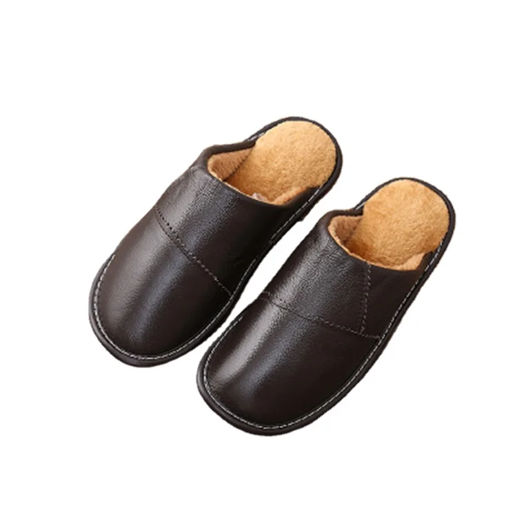
winter warm handmade china bedroom comfortable Simulation leather indoor slipper for women 