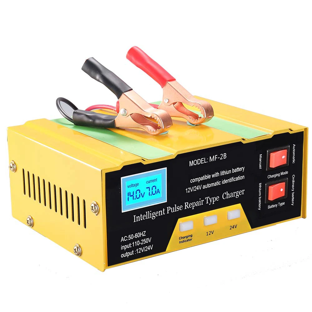 12V 24V 10A Smart Lead-acid Battery Charger With LCD Digital Display