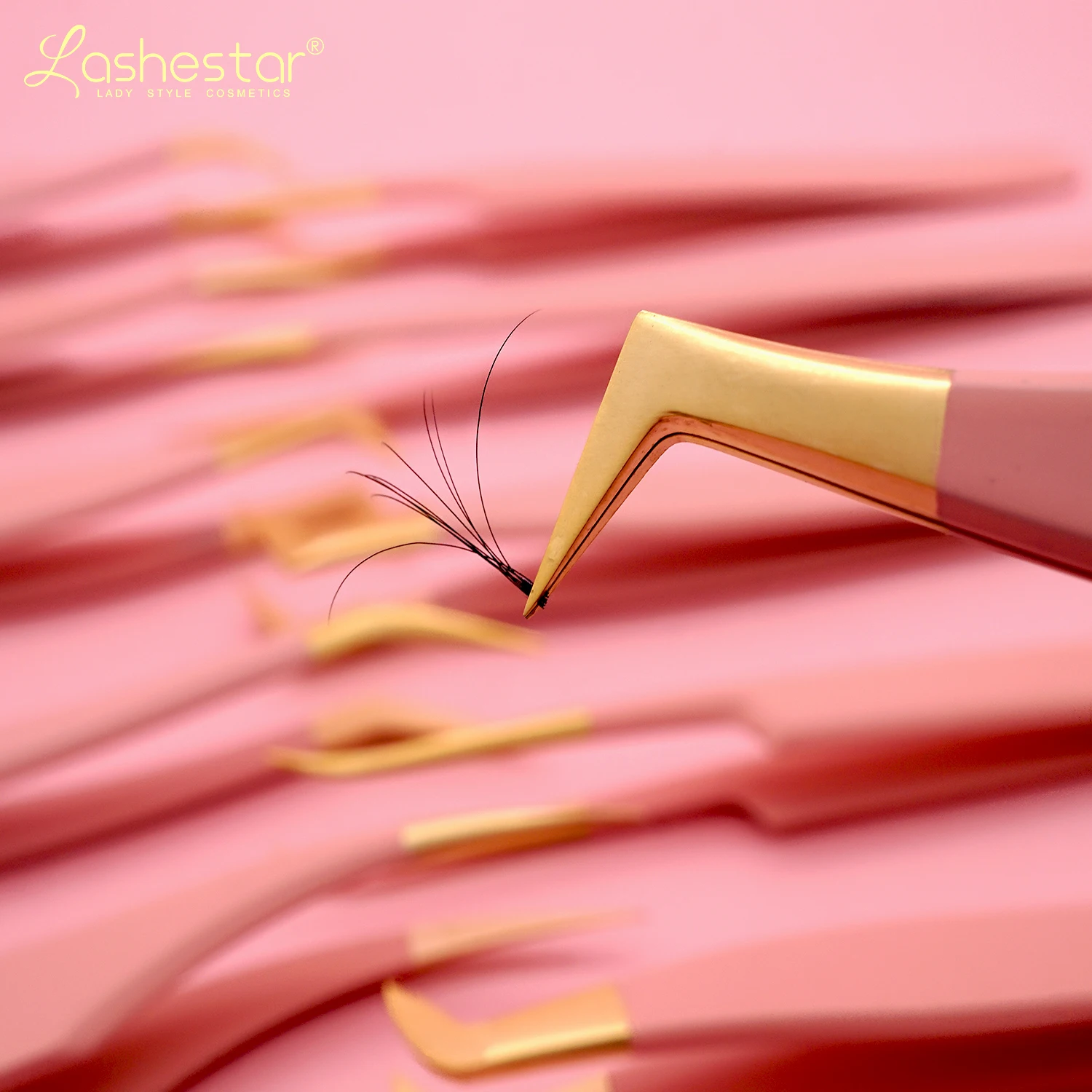 Free Design Custom Logo Tweezers Volume Private Label Stainless Steel Lash Tweezer Eyelash Extension Tweezers