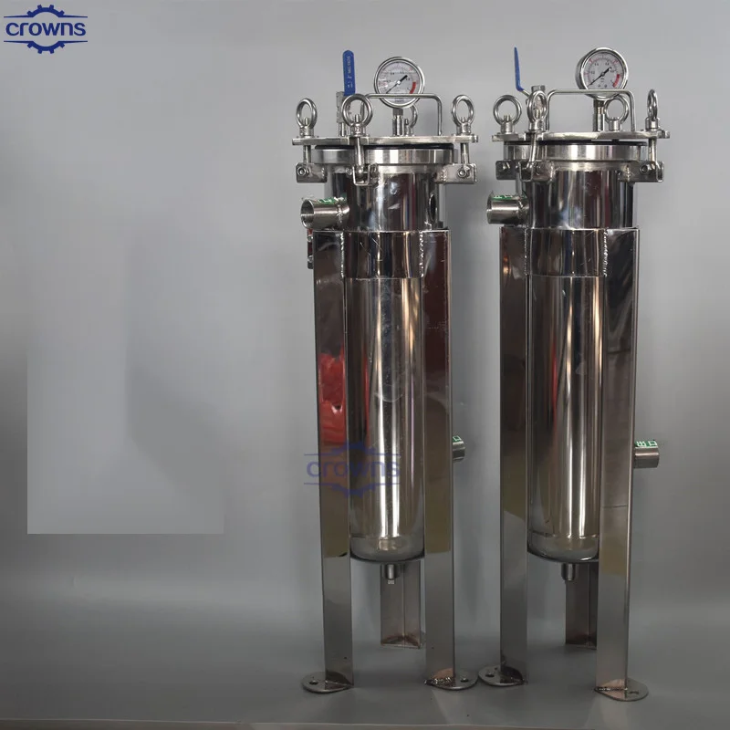1-12m2 Manufacturer Stainless Steel Industrial Multi Bag Filter Housing for Water Treatment 90-1080 m3/h
