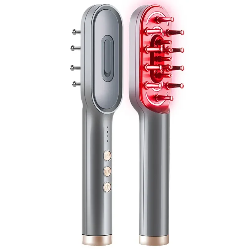 hair loss treatment  650nm red light therapy electric diode tonic brush vibration scalp laser hair growth comb