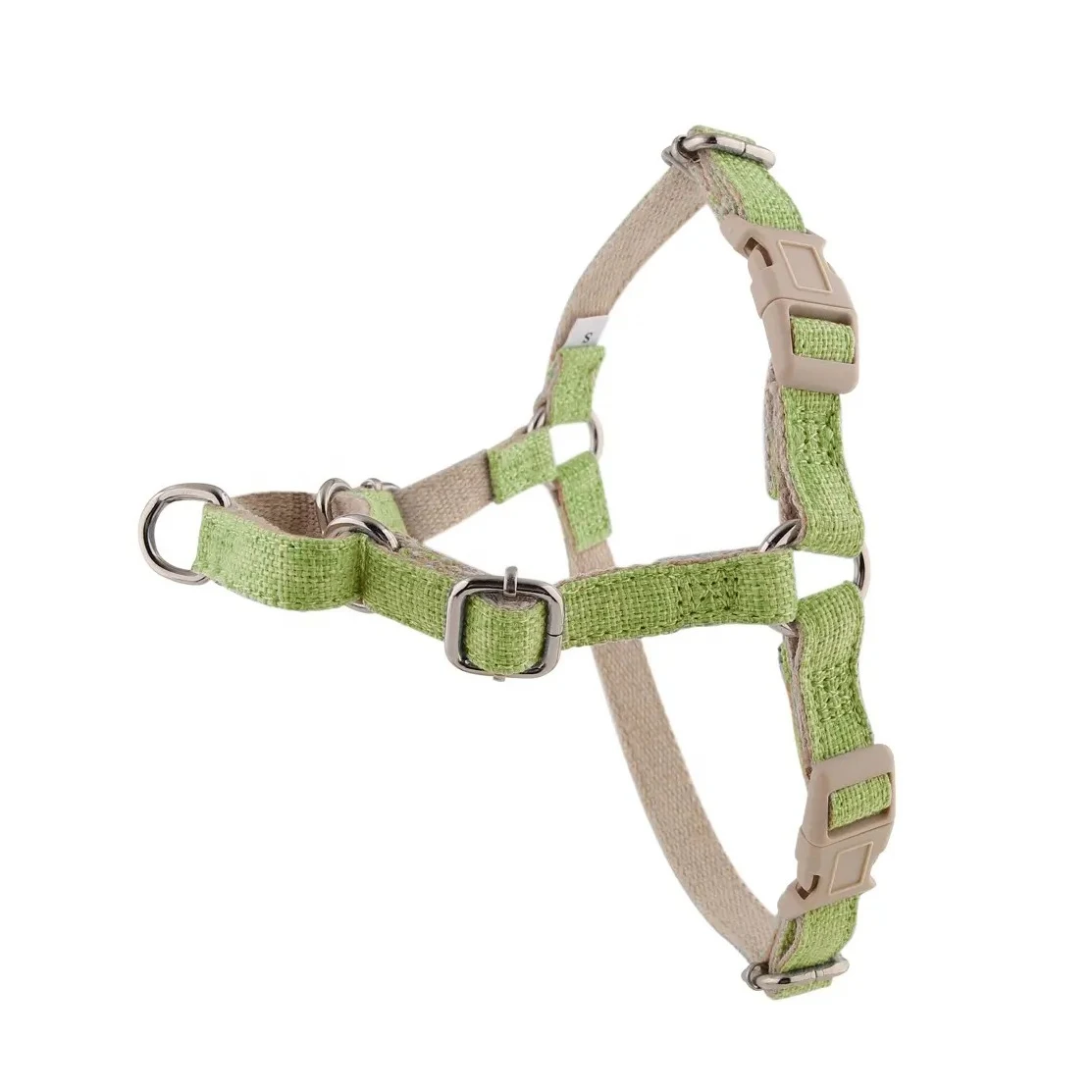 2024 Wholesale Factory 100% Eco-Friendly Hemp Dog Harness Quick Fit No Pull Dog Harness Adjustable Dog Vest