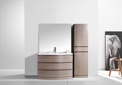 2022 Wholesale Freestanding Modern Brown Color Wooden Bathroom Vanities Cabinets vanity table with led mirror bathroom mirror