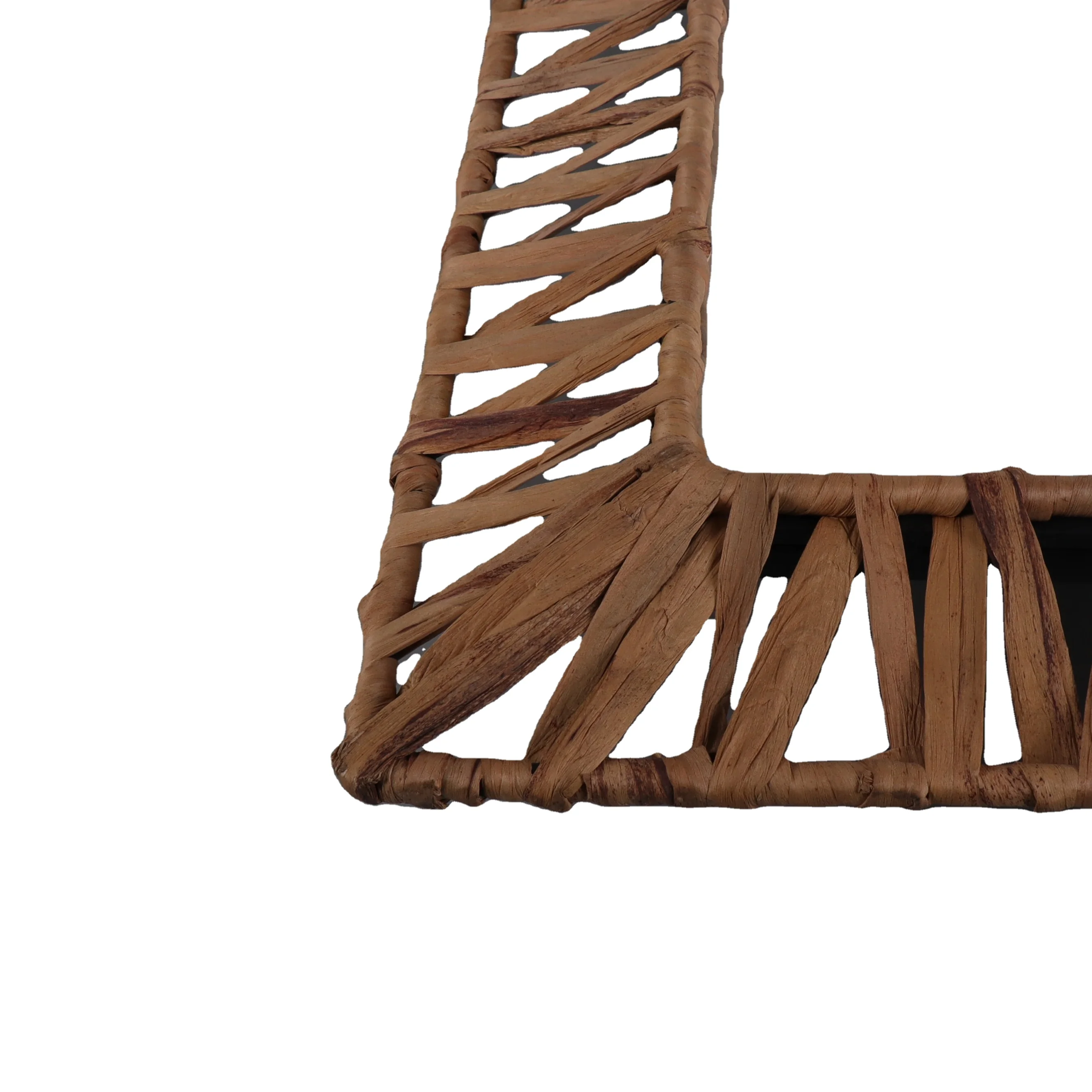 Golden Arts factory home furniture artistical living room decoration hotel arch bamboo weaving  mirror handmade