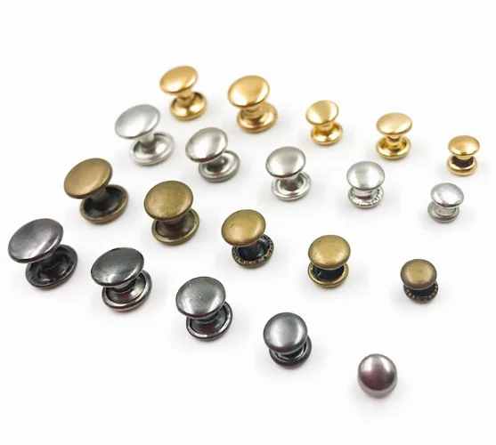 Cheap 8Mm Copper Rivets Mushroom Shape Double For Clothes Garment Metal Studs Bags