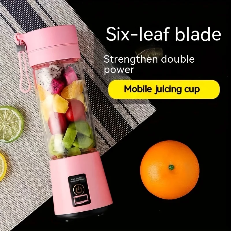 Portable 6 blades Usb Rechargeable Blender cup portable juicer Home Use Fruit Ice Smoothie blender mini juicer blender