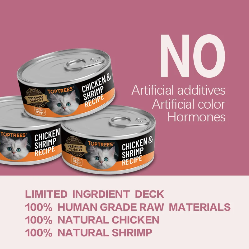 Cat wet food with organic raw material  high protein cat snacks as premium cat canned food