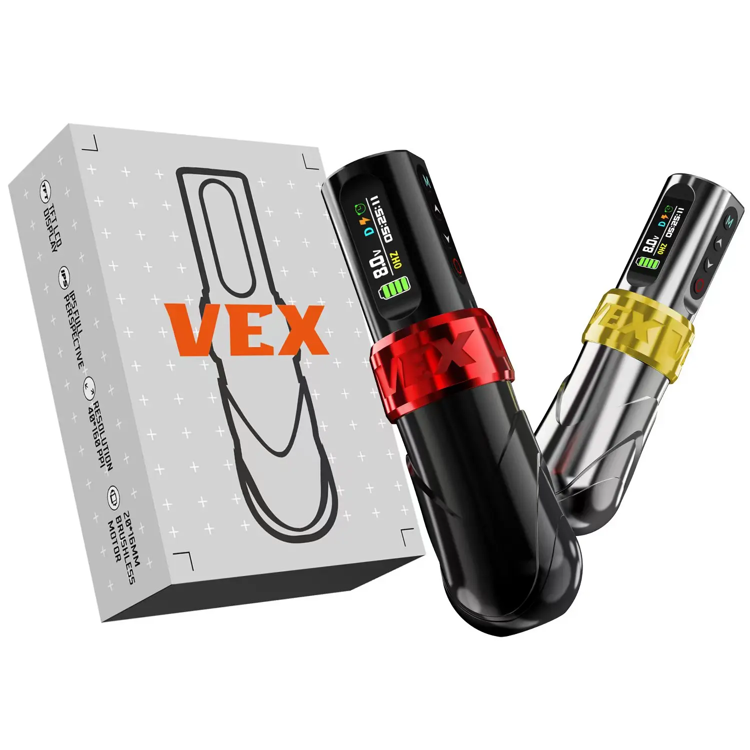 New Premium Coreless Motor Double Batteries Electric Tattoo Kit Wireless Tattoo Pen Machine with RCA Connection