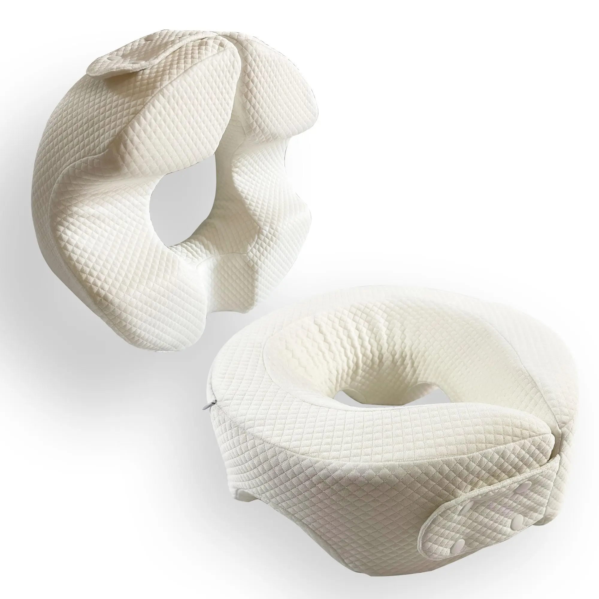 Almohada De Dona Memory Foam Ring Round Donut Massage Pillow Stomach Sleep Face Down Pillow After Bbl Eye Surgery For Sleeping