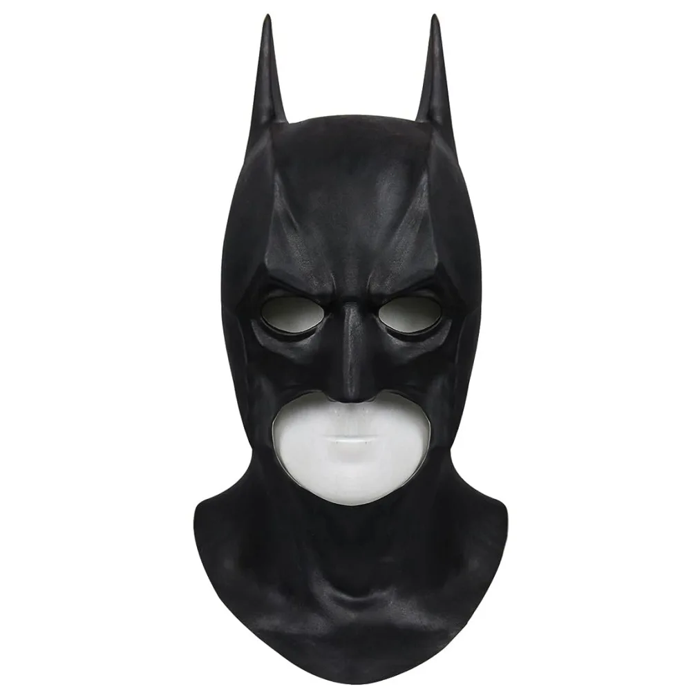 New Dark Knight Bat Man Mask Soft Rubber Nature Latex Black Headgear Helmet For Masque Disguise Party Superhero Costume Mask