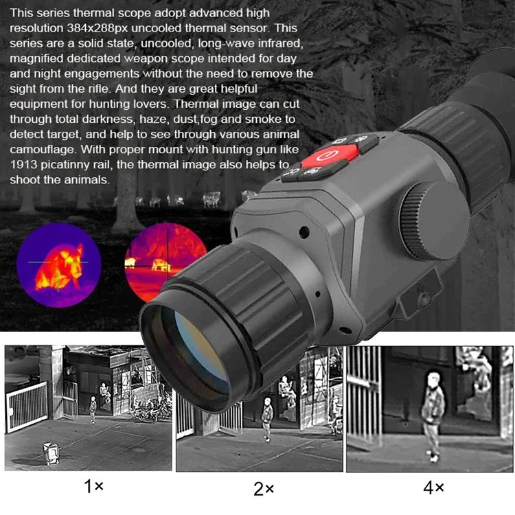 Thermal Image Scope Ht-c8 Hunting Thermal Imager New Model Best Quality with 25mm/35mm/54mm/75mm 25mm Lens