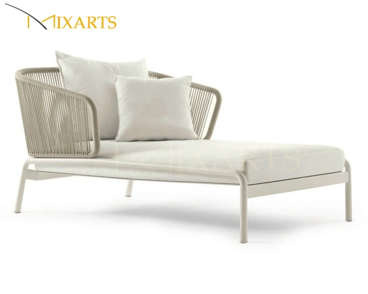 
Waterproof Outdoor Lounge Furniture Rope Woven Sunbed Chair 