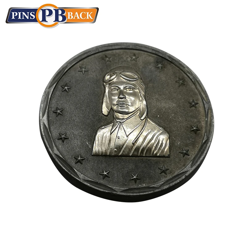 Dependable quality wholesale custom engraving metallic Iron Zinc Alloy  challenge coins