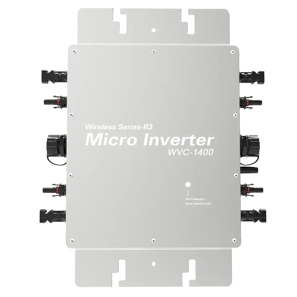 WVC MPPT Grid Tie Inverter 1200W 1400W 1600W 2000W 2400W 2800W for 4 Circuits Input PV Panels DC22V60V to AC220V110V