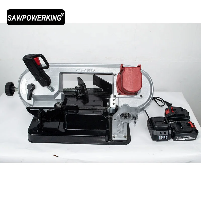  Sawpowerking 5 дюймов 18 вольт литиевая аккумуляторная Настольная ленточная пила для резки машины