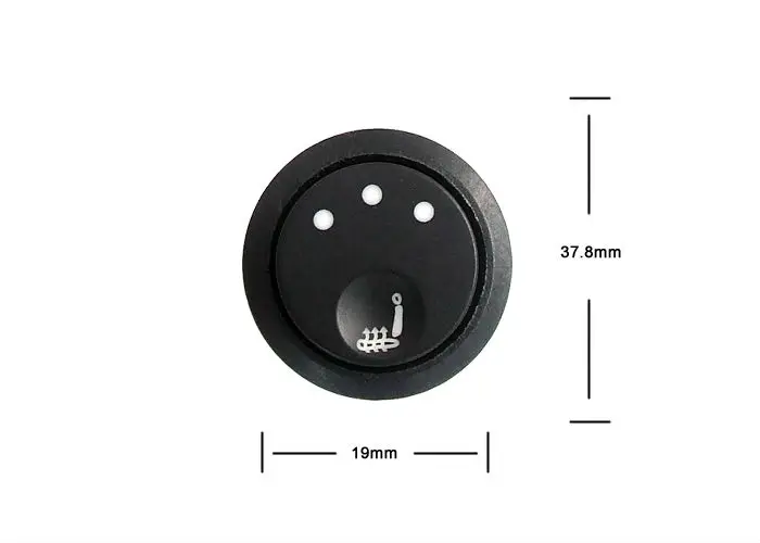12v Hi-Mid-Low-Off switch carbon fiber car seat heater 3 settings
