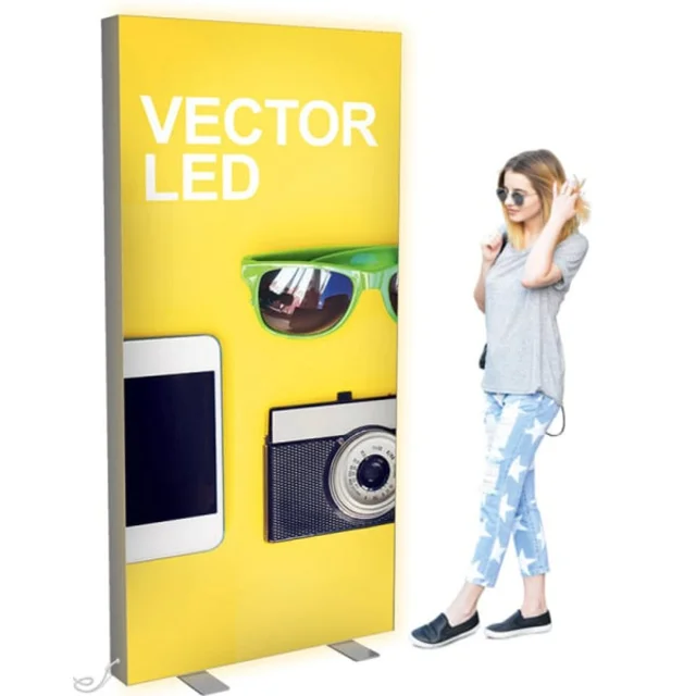 LED Lightbox Fabric Exhibition Stand Backdrop for Promotional Events Backdrop Banner Stand