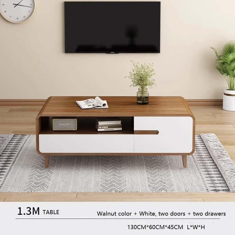 Factory Direct Set of 2 Glass Table Top Coffee Table and TV Console Stand Set Storage Cabinet Living Room Furniture TV Stand