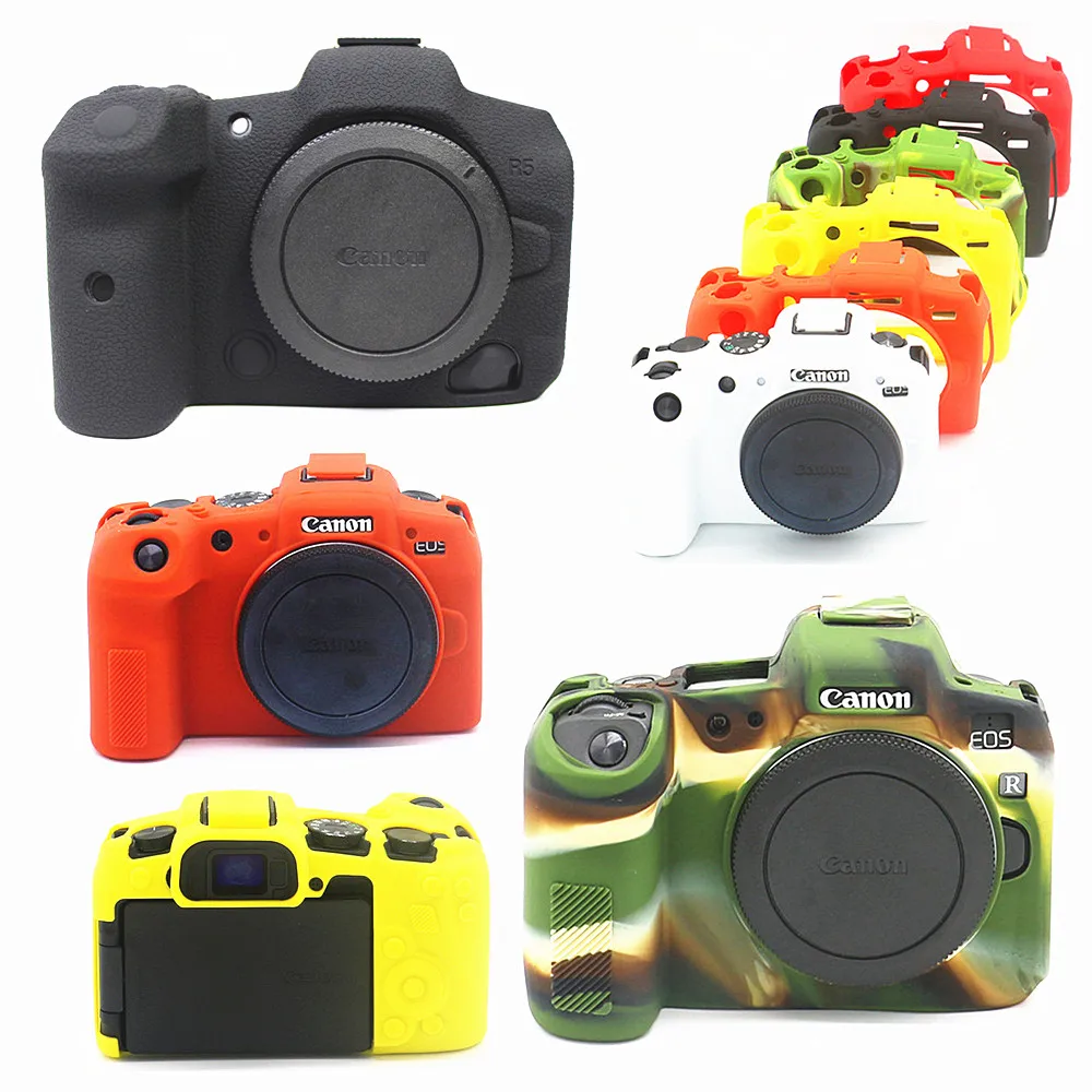 For Canon Camera 90D 80D 77D 70D 4000D 3000D 1500D 750D Silicone Case Shell Camera Bag Protective Cover Shockproof DSLR Camera