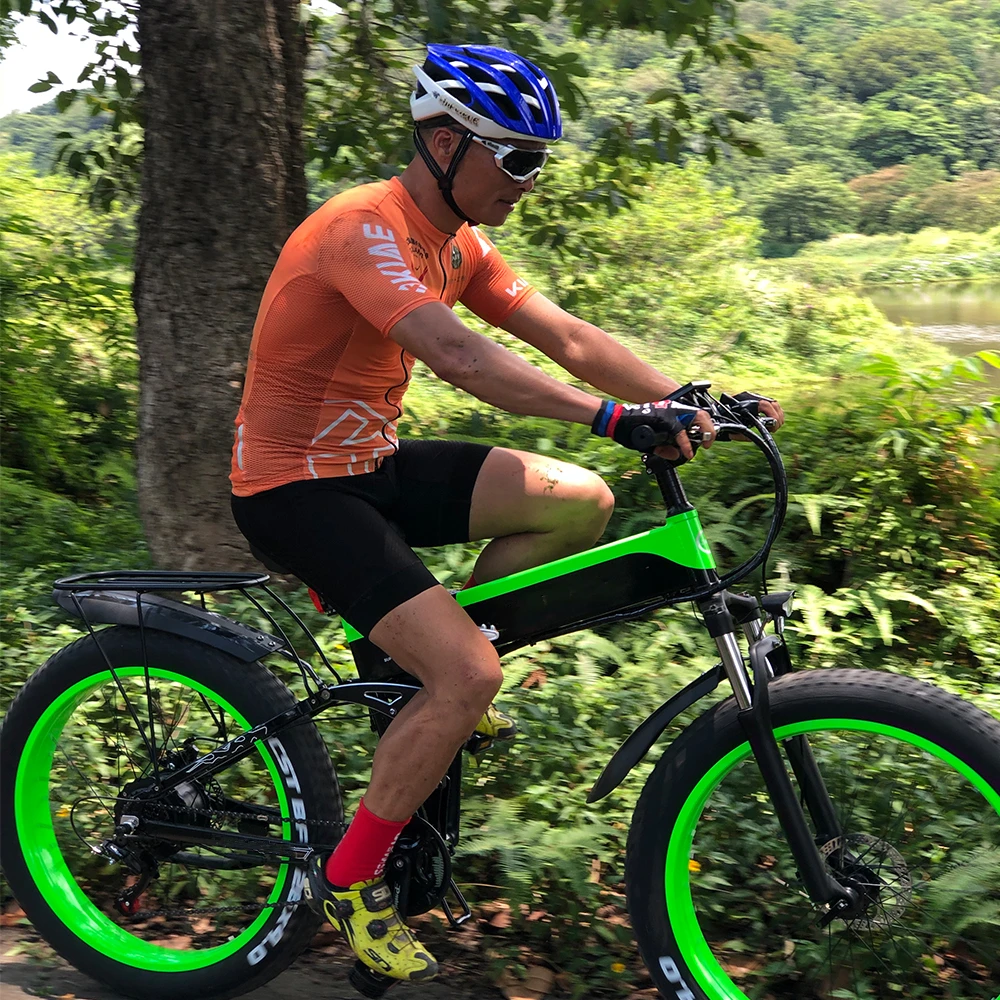 26 Inch Folding Lithium Battery Snow Bike 21-Speed Fat Tire 48V 1000W E-Bike