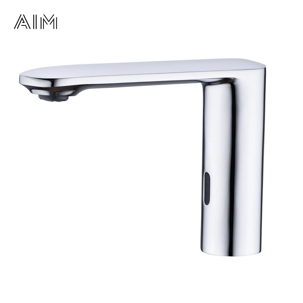 AIM Bathroom Hotel Deck Mounted Automatic Sensor Faucet Touchless Hands Free Infrared Water Tap Inductive Basin Mixer