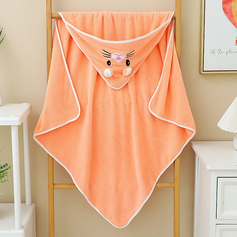 Premium Quality Customized New Style Soft and Fluffy Baby Hooded Organic Beach Towels Bath Towel sets