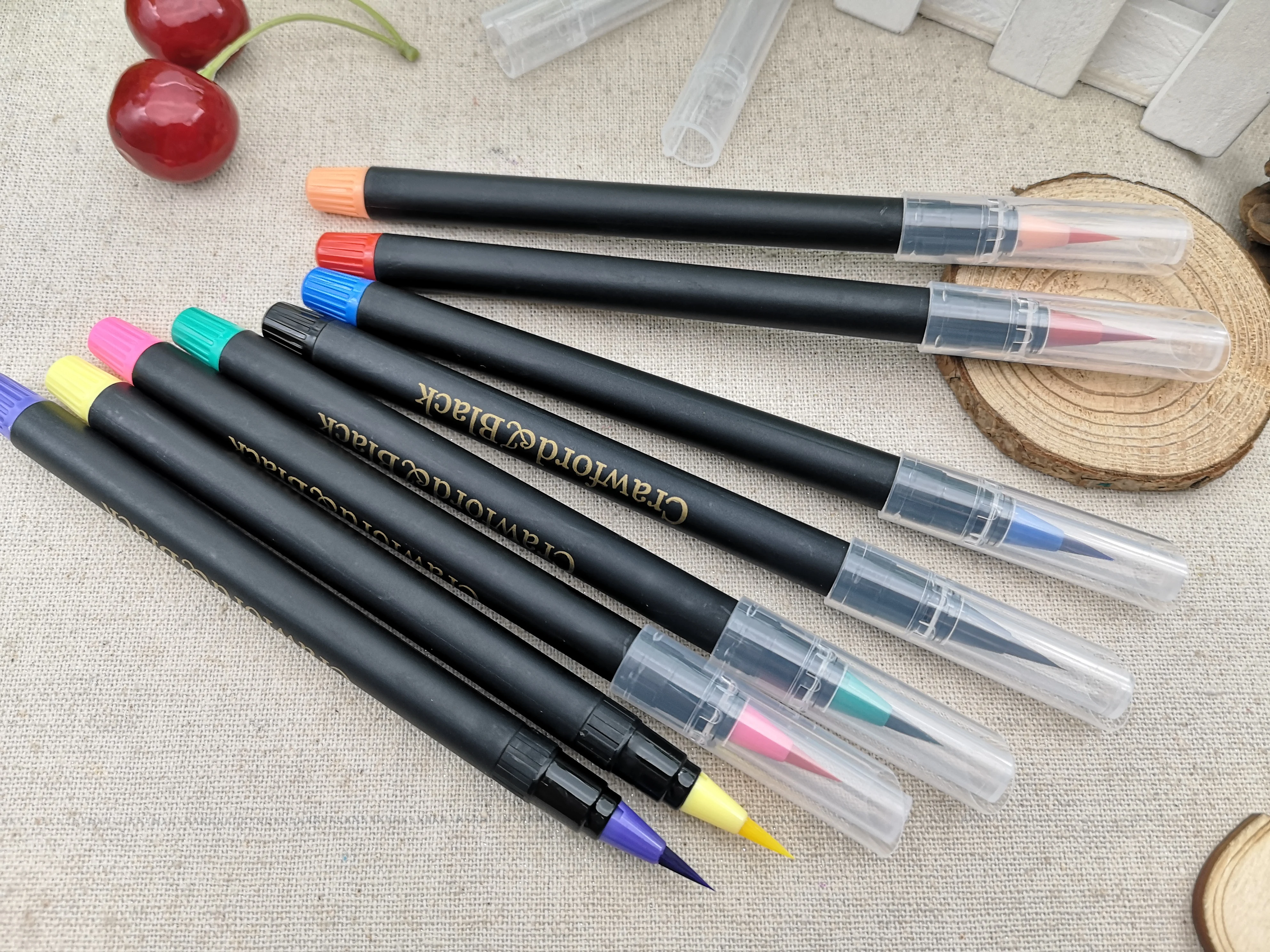 
Amazon Hot Sale Watercolor Brush Pen Colorful Paint Marker Pen for Art,8colors waterbrush pen 