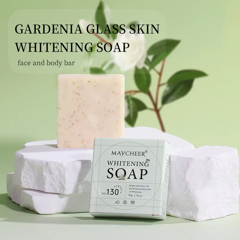 MAYCHEER Soft Skin Soap Moisturizing Deep Cleanser Beauty Skin Facial Whitening Soap Gardenia Whitening Soap